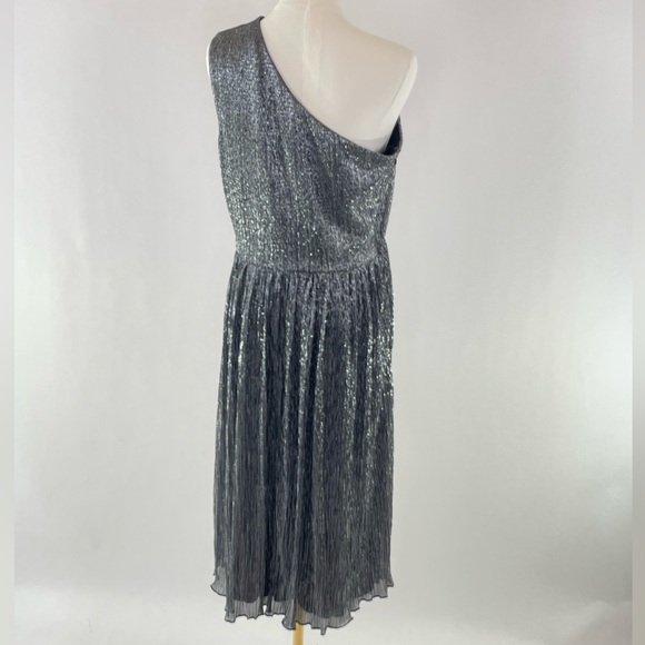 Dress the Population Kienna Metallic One Shoulder Mini Dress, Size L - Picture 5 of 5